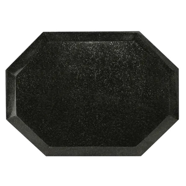 5X7 Octagon Plaque Jet Black Granite Blank