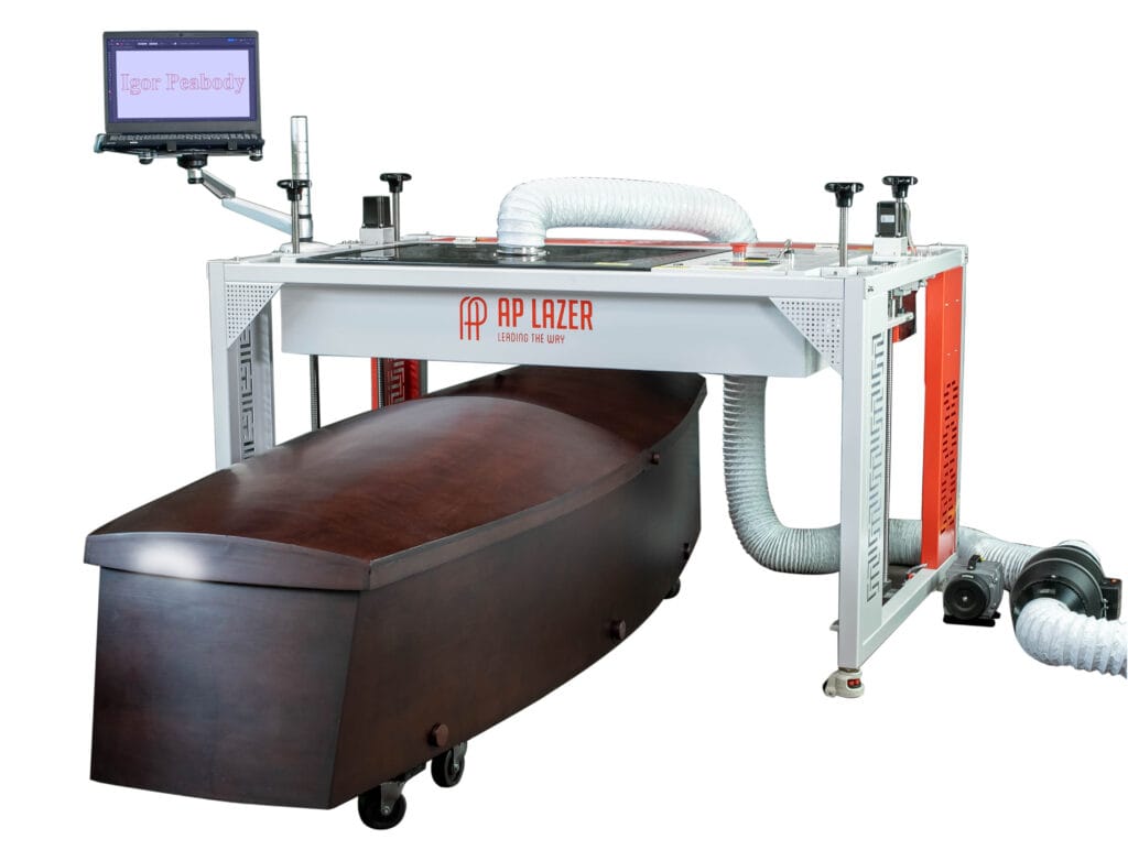 Ap Lazer® Sn2616Lr Is An Entry Level Machine, Which Can Help A Low Volume Small Town Funeral Homes To Engrave Caskets, Urns, Keepsakes And Smaller Cemetery Memorials. 