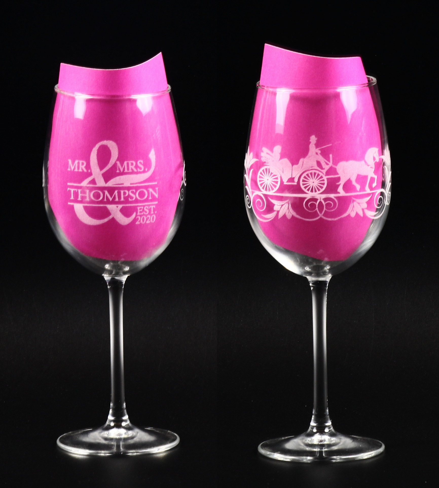 Wedding Sample Wineglass Front And Back 2