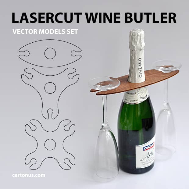 Laser Cut Wine Butler