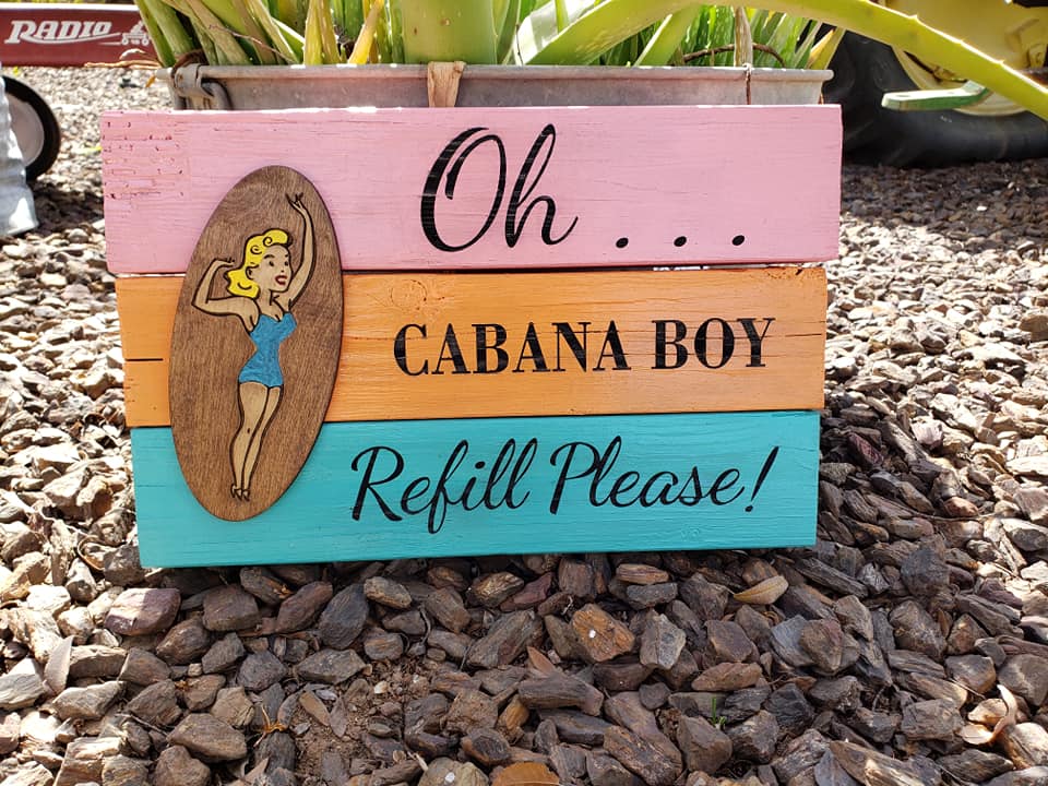 Lasered Cabana Boy Crate