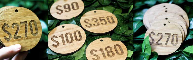 Laser Engraved Bamboo Tags