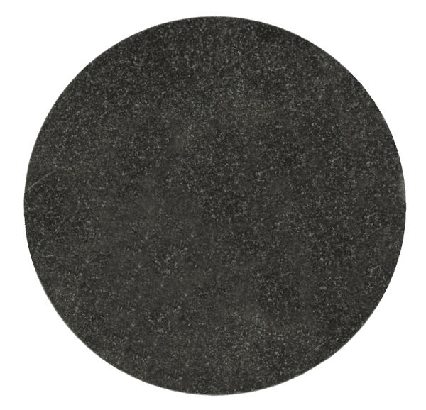 Jet Black Granite Circle Plaque 4.9&Quot; Diameter 3/8&Quot; Thick-0