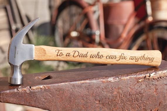 Personalized Hammer Created With A Laser Cutting Machine