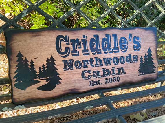 Laser Engraved Wooden Sign Created With A Laser Cutting Machine