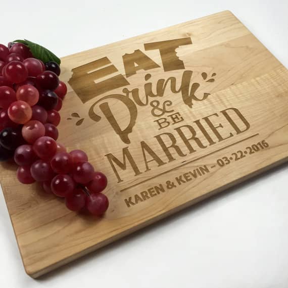 Personalized Cutting Board Created With A Laser Cutting Machine