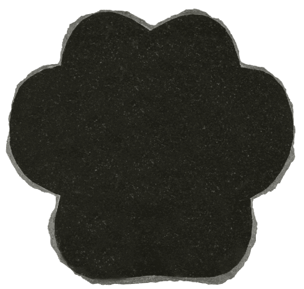 Jet Black Granite Paw Marker