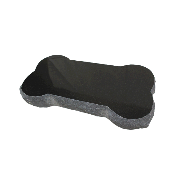 Jet Black Granite Pet Bone Marker