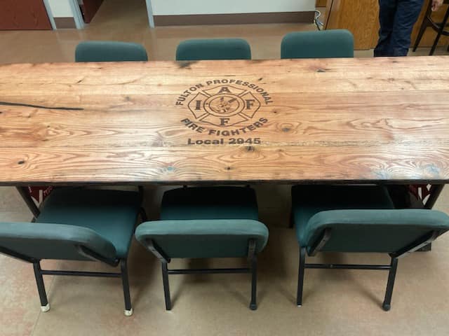 Engraved Conference Table