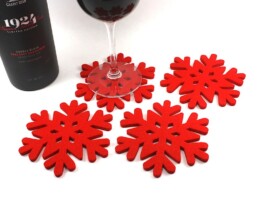 Laser cut felt coasters holiday gifts