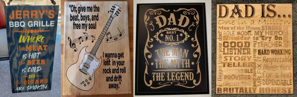 Lasered Wood Signs