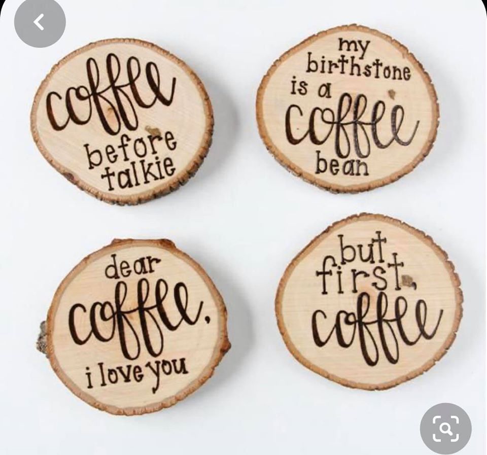 Wooden Coffee Coasters Ja Laser
