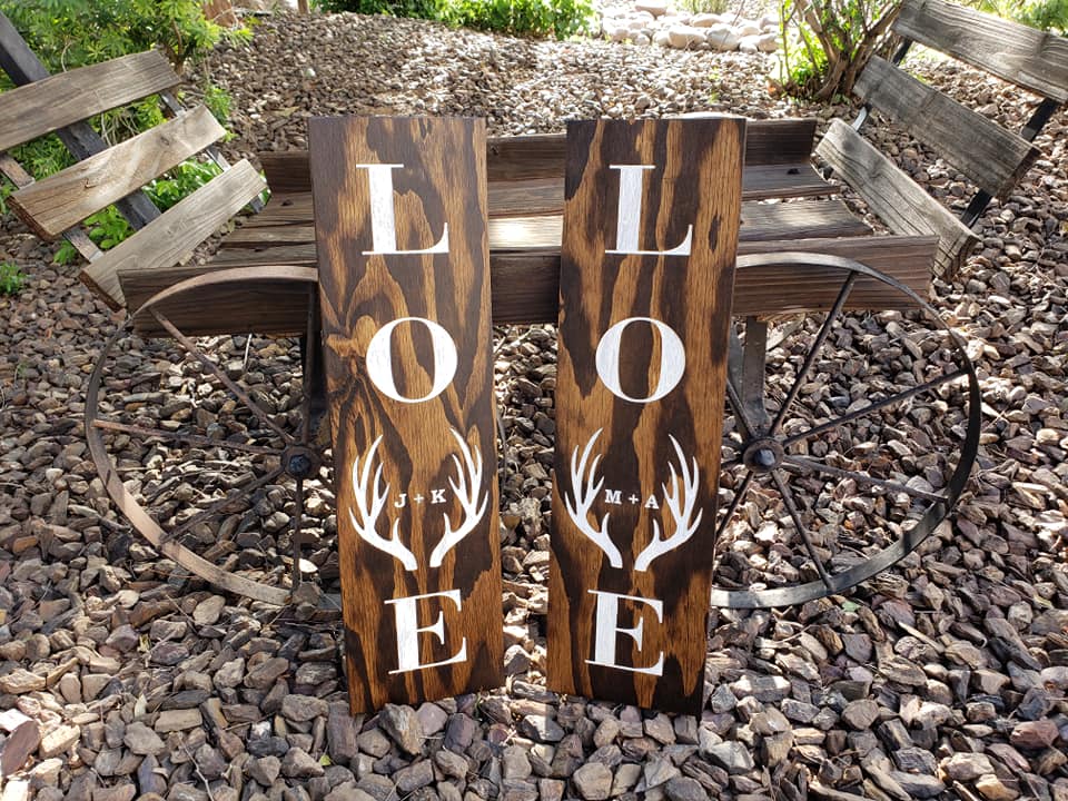 Engraved wood sign