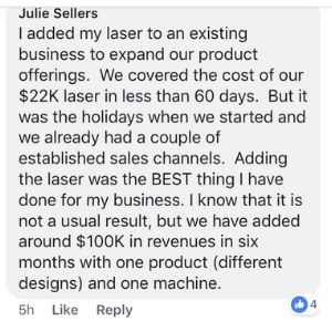 Julie Sellers facebokk comment