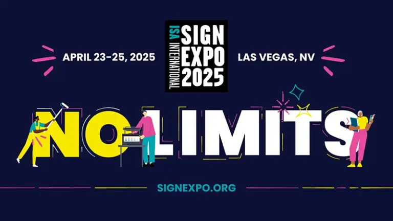 Banner for International Sign Expo 2025 located in Las Vegas on April 23-25.