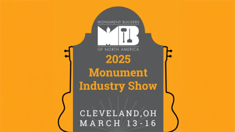 Banner for Monument Builders of North America 2025 Monument Industry Trade Show