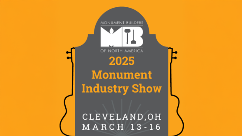 Banner for Monument Builders of North America 2025 Monument Industry Trade Show