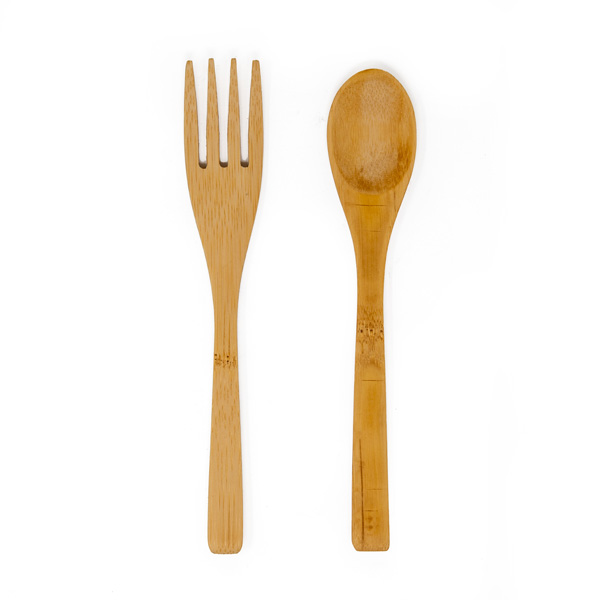 Bamboo Engravable Salad Spoon/Fork Set