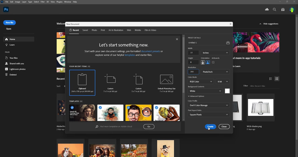 Screenshot of a new file being created.